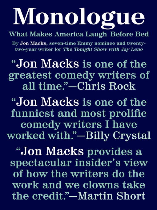 Title details for Monologue by Jon Macks - Wait list